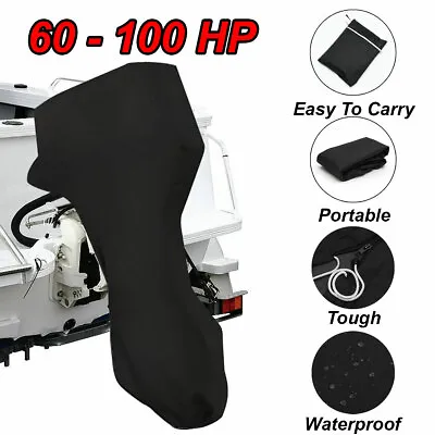 $49.99 • Buy 60-100HP 600D Tough Full Outboard Boat Motor Engine Cover Dust Rain Protection
