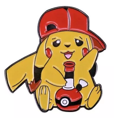 Pikachu Pin Pikachu Smoking Bong Smoke Weed Heady Dab Pin Pokemon NEW 420 RARE • $9.99