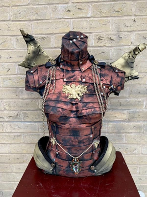 £99 • Buy Steampunk OOAK 24  Torso Jewellery Mannequin Apocalypse Metal Effect Unique Wing