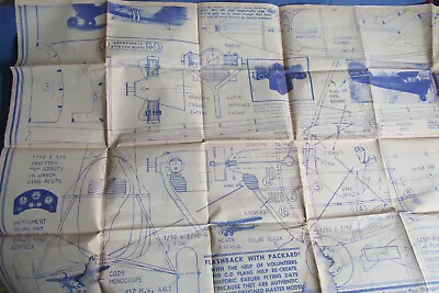 Vtg. 1933 Cleveland Aeronca C-3 Aircraft Blueprint 7ftx3ft Packard 1975 Reprint • $49.95