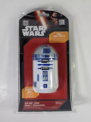 DISNEY STAR WARS R2-D2 USB 2 Port Wall Charger Light Up • $39.99