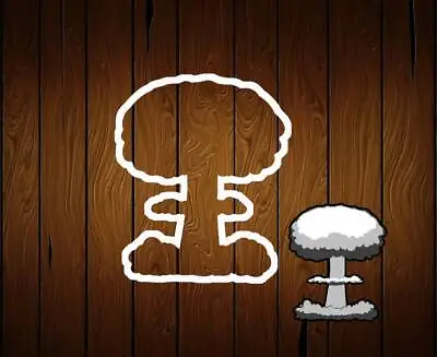 Mushroom Cloud Atomic Nuclear Bomb Cookie Cutter - 3D Printed Food Safe PLA • $4