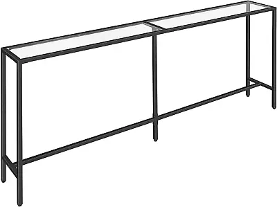 MAHANCRIS 180 CM Console Table Tempered Glass Hallway Table Modern Sofa Table • £92.15