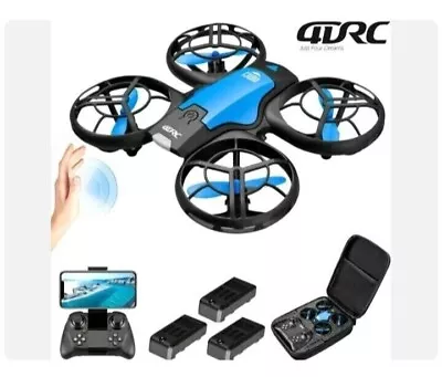 4DRC V8 Operated Mini RC Drone 3D Flip Altitude Quadcopter 3 Battery • £22.99