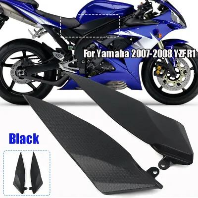 Motorcycle Black Gas Tank Side Cover Cowl Panel Fairing For Yamaha YZF R1 07-08 • $25.63