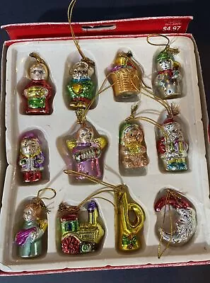 Vintage Mini Glass Christmas Tree Ornaments • $25