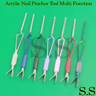 Acrylic Nail Pincher Tool Multi Function Cuticle Pusher Tweezer Magic Wand-Pick • $7.50