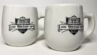 Vintage White Castle Restaurant Ceramic Mugs 2 In Original 1986 Box Unused. • $28.50