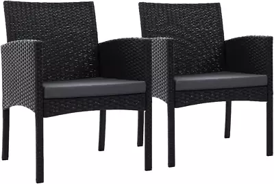 Outdoor Dining Chairs Wicker Patio Deck Chair Lounge Armchair Garden Furniture  • $270.71