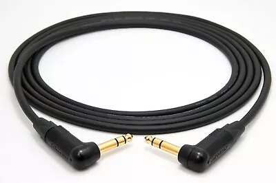 Mogami 2552 Cable | Neutrik Gold Angle TRS To 1/4  TRS | Balanced Audio Cable. • $38.95