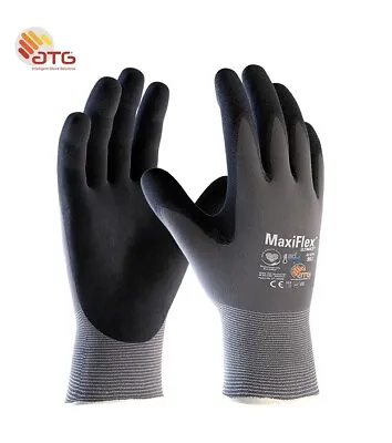 ATG Maxiflex Ultimate Gloves Palm Coated AdApt S-XL 2 Pair Pack 42874 Breathable • £10.80