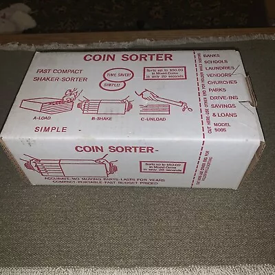 Vintage Box Coin Sorter. Sort $50 In 20 Seconds! Model 500S • $15