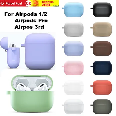 $4.99 • Buy Airpods 1 2 3 Pro Case Apple Soft Silicone Shockproof Protective Cover With Hook