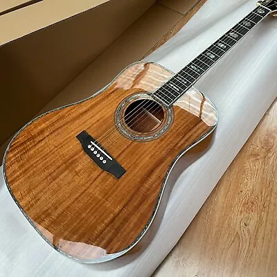 Top Quality All Koa Wood 41  D Type Acoustic Guitar Ebony Fingboard • $399