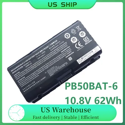 Genuine PB50BAT-6 PB71RF-G Battery For Clevo PB51RF-G PB70EF-G PB71EF-G 1720 62W • $69.99