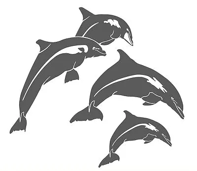 Dolphin Stickers Set Of 4 Piece Car Car Styling - Many Colors For Smooth Surfaces • £11.21