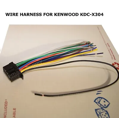 New Wire Harness For Kenwood Kdc-x304 Kdcx304 Free Fast Shipping  • $8.09