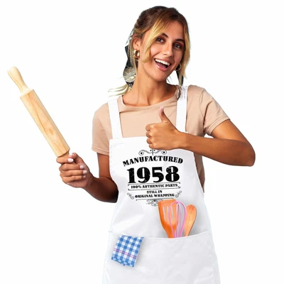 £11.97 • Buy 65th Birthday Presents For Women Ladies Gifts Her Funny Apron Manufactured 1958