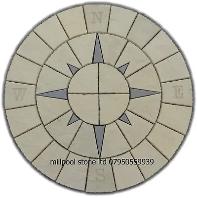 1.8m  Nautical Compass Rotunda Paving Patio Slab Circle [ Delivery  Exceptions] • £167