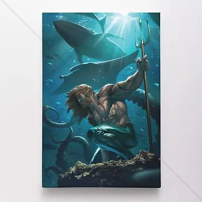 $54.95 • Buy Aquaman Poster Canvas Vol 8 #56 DC Comic Book Cover Justice League Art Print
