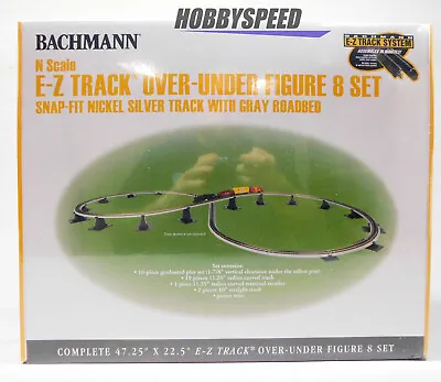 $64.84 • Buy Bachmann N Scale E-z Track Over Under Figure 8 Nickel Silver Rails Bac44877 New