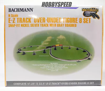 $64.84 • Buy Bachmann N Scale E-z Track Over Under Figure 8 Nickel Silver Rails Bac44877 New