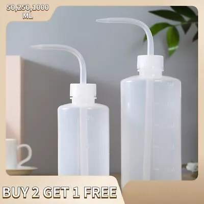 250-1000ml Plastic Sharp Beak Elbow Squeeze Bottle Succulents Watering Clear UK • £4.99