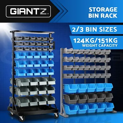 Giantz Storage Bin Rack Wall Mounted Tools Shelving Warehouse Workshop Garage • $179.95