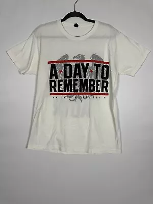 Vintage A Day To Remember ‘Sticks & Bricks’ Band T-Shirt Tultex Tag White Size L • $55