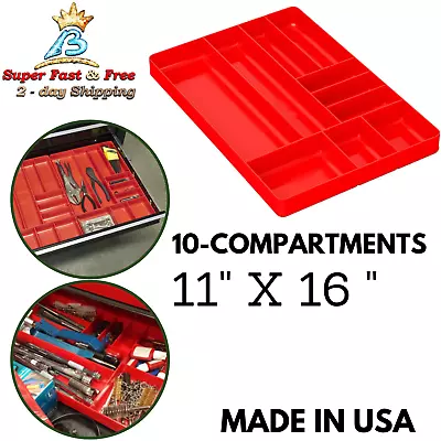 Pliers Garage Organizer Tray Tool Storage Sorter Wrench Box 10 Compartments NEW • $31.15