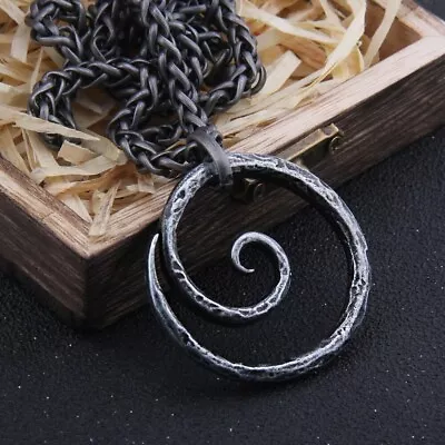 Iron Celtic Knot Necklace Stainless Steel Pendant Chain Mens Viking Jewelry Gift • $17.95