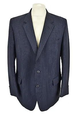$92.89 • Buy CHRISTIAN DIOR Blue Suit Size S 44 Mens Striped Outerwear Outdoors Menswear