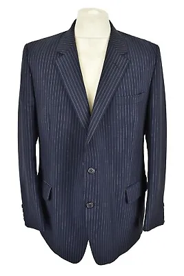 CHRISTIAN DIOR Blue Suit Size S 44 Mens Striped Outerwear Outdoors Menswear • $55.20