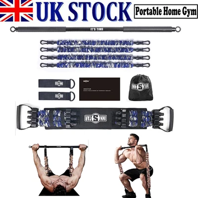 £35.99 • Buy Innstar Bench Press Resistance Bands Fitness Bar Sets Home Yoga Pilates Exercise