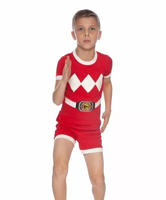 $21.99 • Buy Power Rangers Red Ranger Cotton Pajama Set Size 8 Or 10 NWT May Run Small