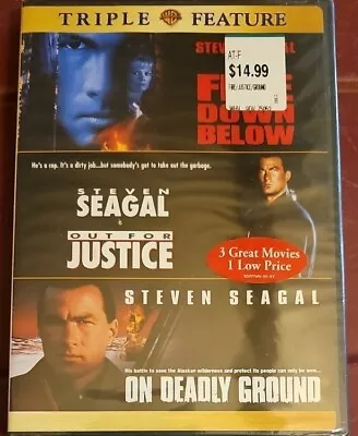 BRAND NEW! Steven Seagal Triple Feature DVD Out For Justice FREE SHIPPING! • $9.99