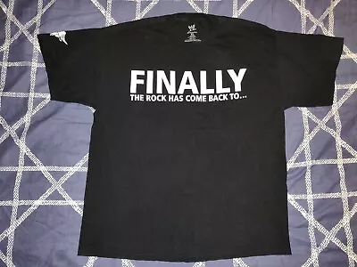 £45 • Buy Dwayne Johnson The Rock WWE WWF Wrestlemania 2013 T-Shirt XL