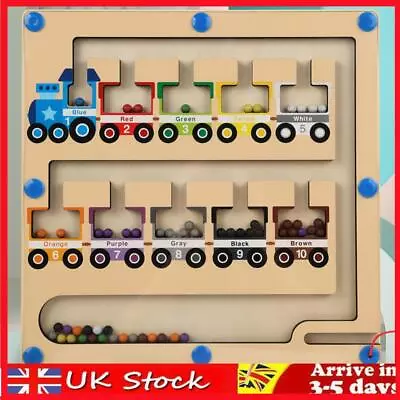 Wooden Beads Moving Board Beads Counting Board Color Sorting Board For Kids Toys • £14.29