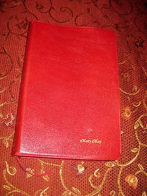 HOLY BIBLE - NIV  Burgundy Top Grain Cowhide Leather Zondervan Vintage 1978 • $37.95