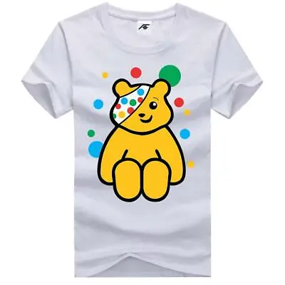 £9.99 • Buy Men Children In Need Logo Printed T-Shirts Short Sleeve Crew Neck Casual Wear