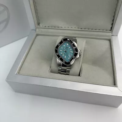 Laarvee Silver Precision Steel Watch Turquoise Dial PH/Black Bezel PEA001 Watch • $310.45