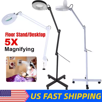 5X Magnifying Lamp Magnifier Light Beauty Salon SPA Floor Stand / Desk Clamp US • $55.39