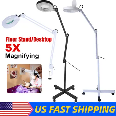 5X Magnifying Lamp Magnifier Light Beauty Salon SPA Floor Stand / Desk Clamp USA • $46.99