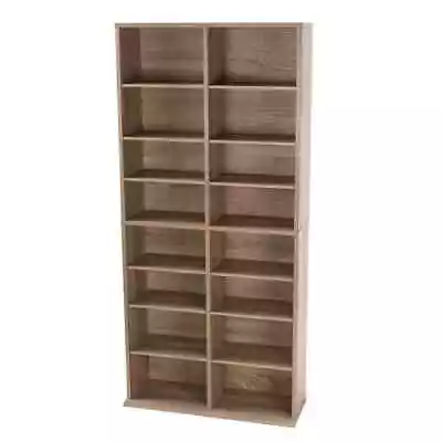 Atlantic Media Storage Cabinet Adjustable Shelves Weathered Oak 54 In. Height • $106.80