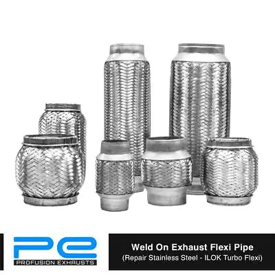 Exhaust Flexi Pipe Weld On ILOK Stainless Steel Joint Repair Turbo Flex Flexible • $24.11