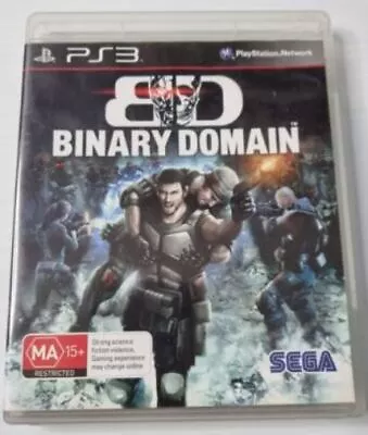 Binary Domain PS3 Video Game | Very Good Condition • $35.95