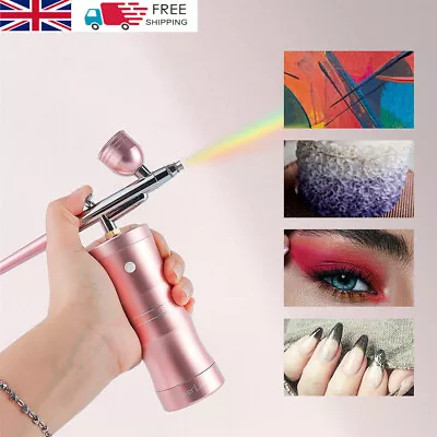 Airbrush Compressor Kit Rechargeable Cake Paint Nail Art Tattoo Spray Gun Kit UK • £18.99