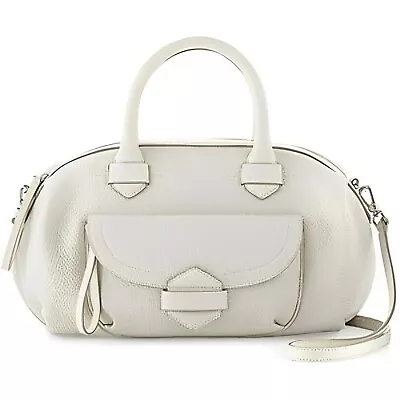 Marc Jacobs Half Pipe Duffel Leather Satchel Lily Flower White Handbag Bag NEW • $359.99