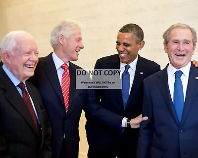 $8.87 • Buy President Barack Obama With Carter, Clinton, George W. Bush  8x10 Photo (cc-036)