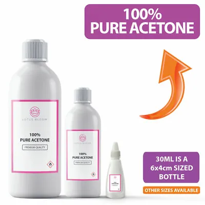 £2.99 • Buy Pure Acetone 100% Formulation - Gel Nail Polish Remover 1L Litre 500ML 250ML 1L